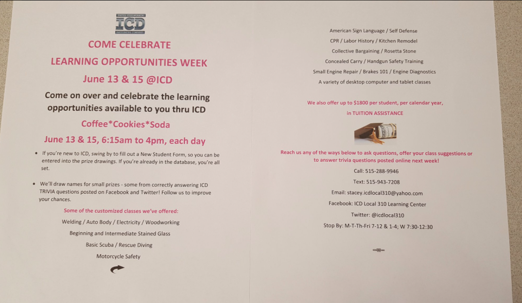 learning opportunity week events institute for career development